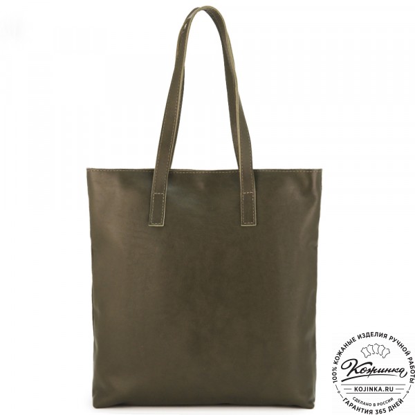 Женская кожаная сумка "Монреаль Нью" (хаки гладкая кожа). фото 1